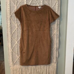 Halston Heritage Brown suede Dress
